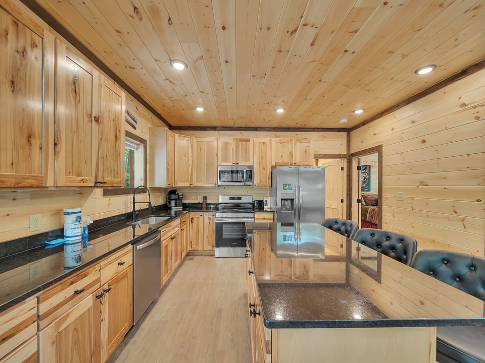 Comfy seating even in the kitchen