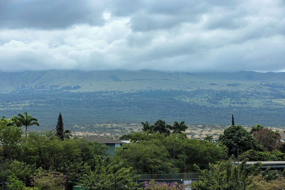 Patio view of Haleakala mountain