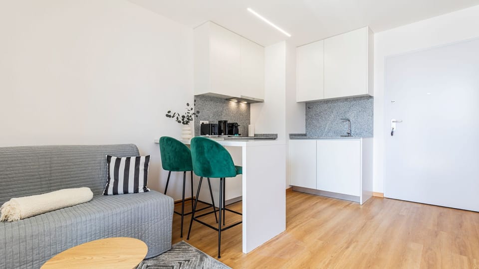 Lovely kitchenette equipped with a microwave, stove, toaster, kettle, Nespresso coffee machine and more! #Cooking #Airbnb