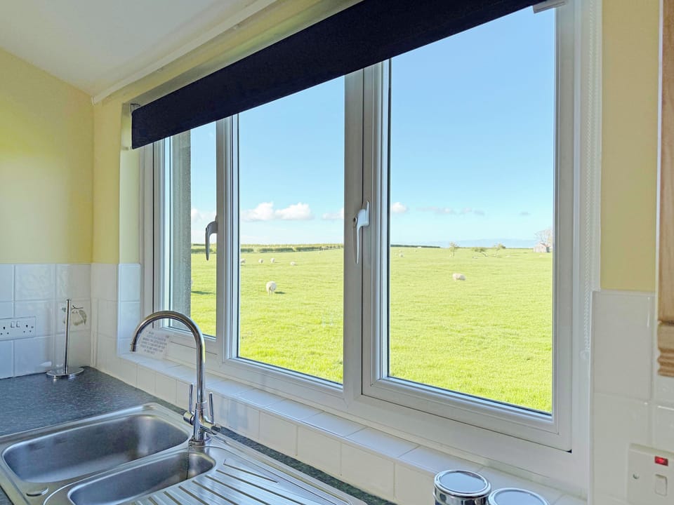View from the kitchen sink | Thelma&rsquo;s House - Elwick Farm Holiday Cottages, Belford