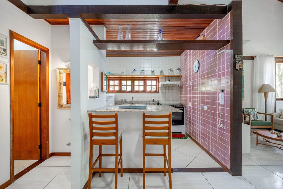 Villa | Private kitchen | Fridge, microwave, oven, stovetop