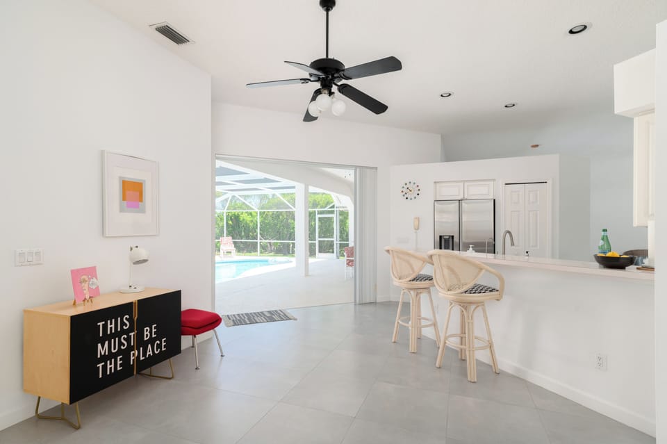 Open kitchen area