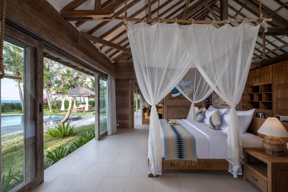 Beach Front Signature President Three Bedroom Pool Villa | Premium bedding, in-room safe, iron/ironing board, free WiFi