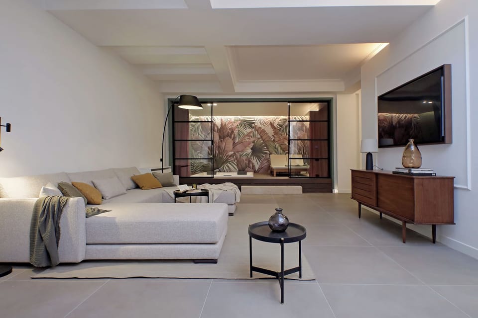 Apartment (2 Bedrooms) | Living area | 32-inch flat-screen TV with cable channels