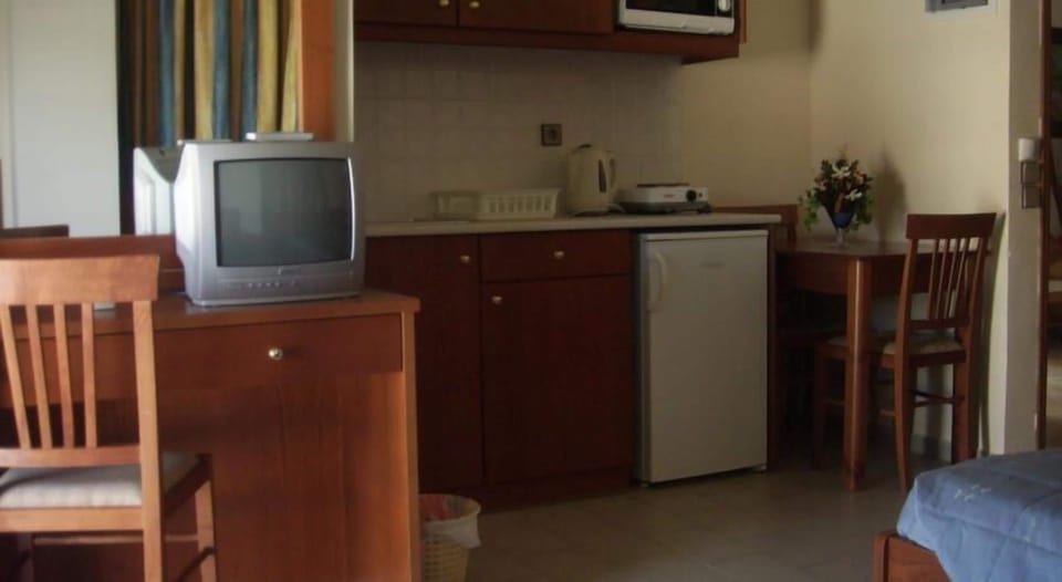 Fridge, coffee/tea maker, electric kettle