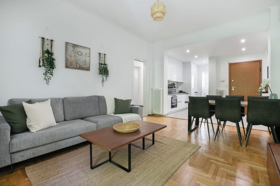 Basic Apartment, 2 Bedrooms, Kitchen, City View | Living area | 42-inch Smart TV with cable channels, streaming services