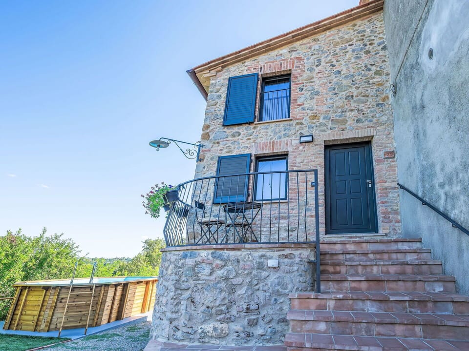 Blue, Wall, Door, Composite Material, Iron, Stone Wall, Handrail, Balcony, Stairs, Daylighting