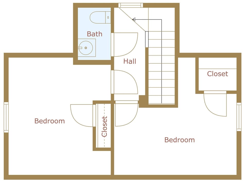 Layout of the second floor.