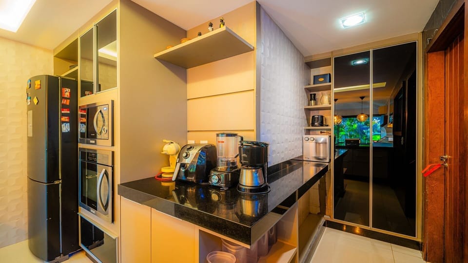 Villa | Private kitchen | Fridge, microwave, oven, stovetop