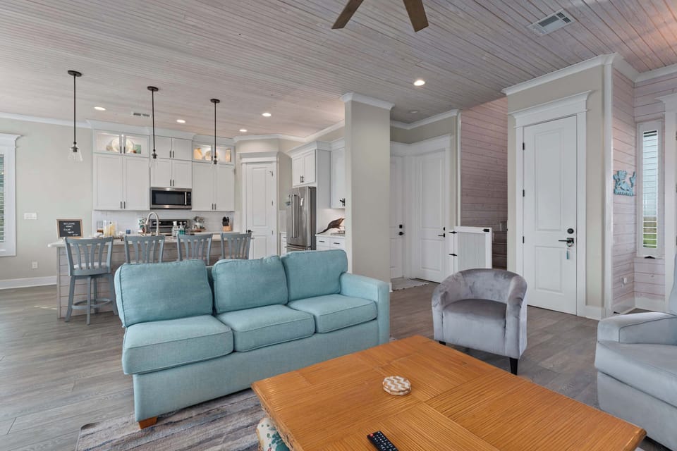 A beautiful blend of comfort and connection in this open-plan space.