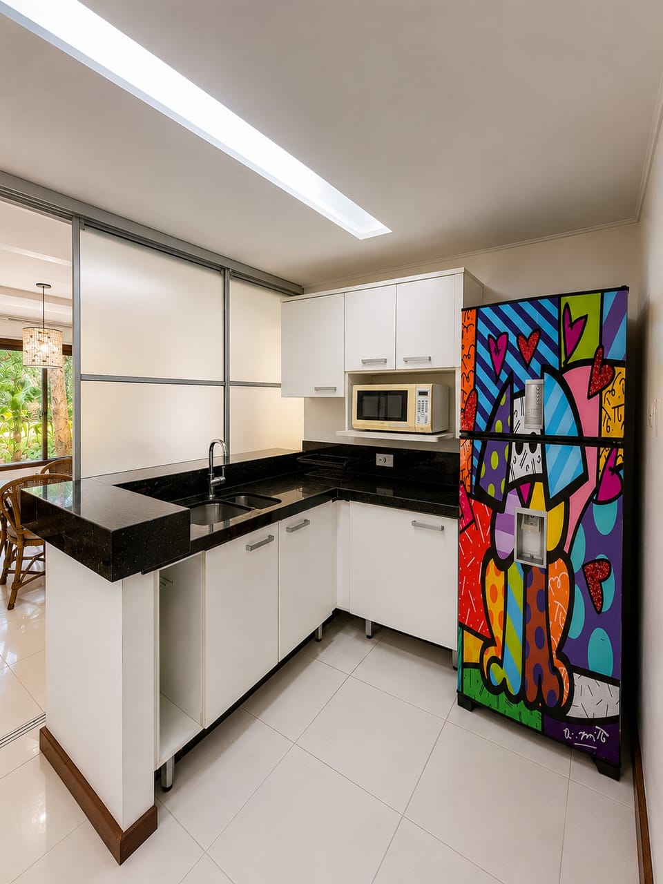 Villa | Private kitchen | Fridge, microwave, oven, stovetop