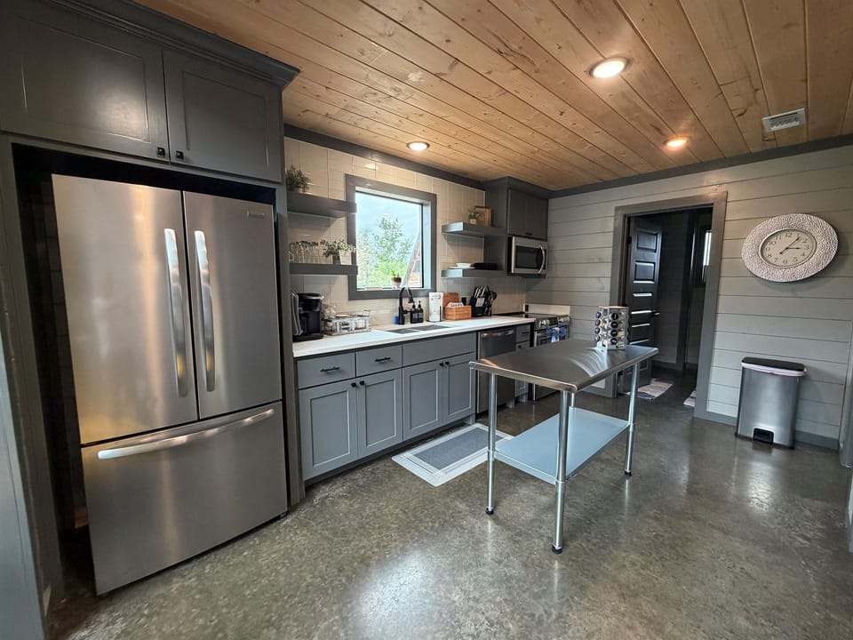 Efficient Design: Enjoy the functionality and durability of a stainless steel fridge.