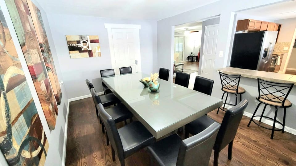 Sleek Modern Dining Table Seats 10