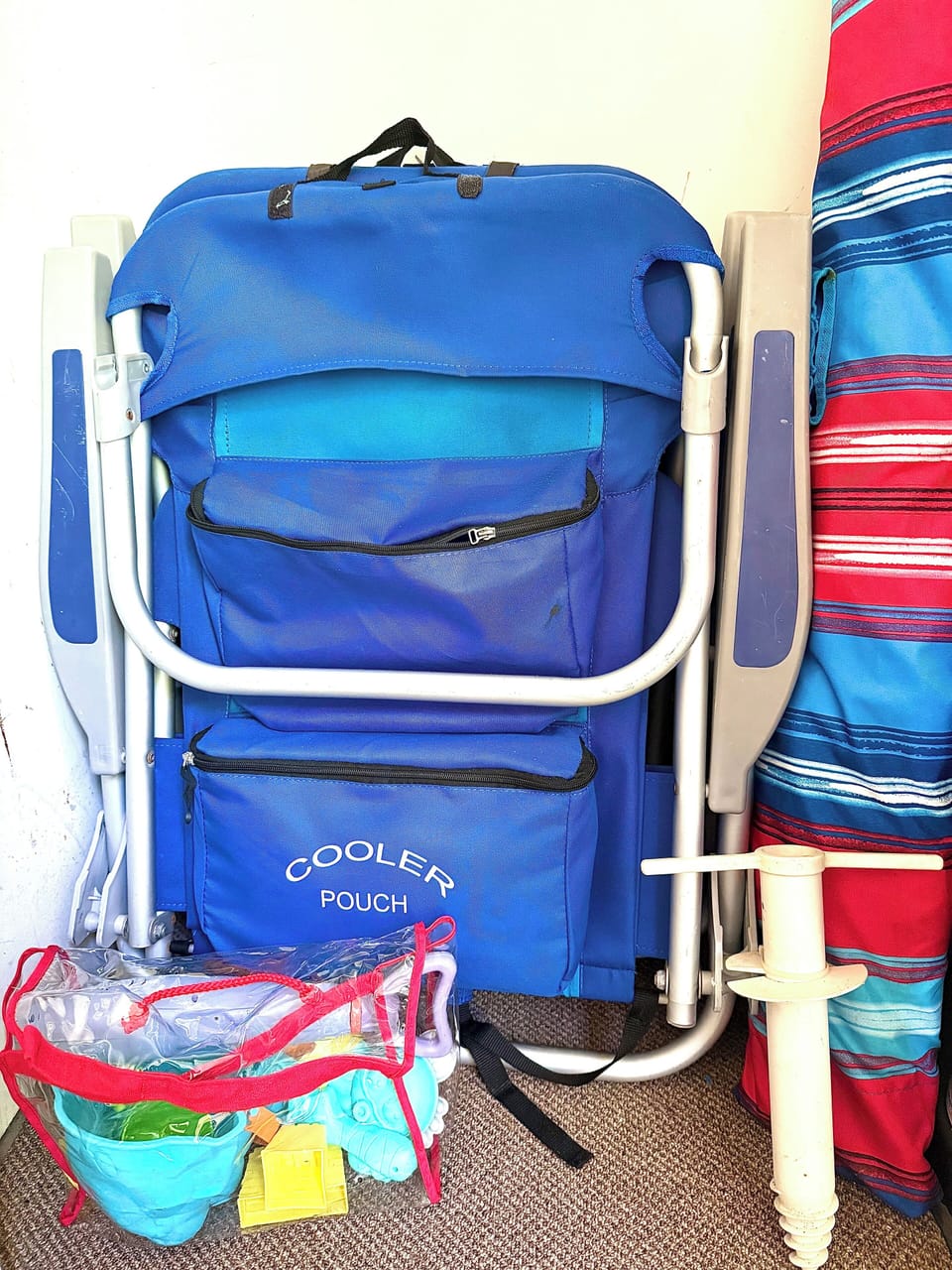 2 beach chairs and Umbrella provided