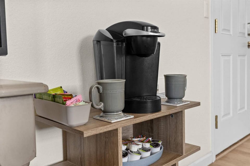 Keurig available for your coffee fix before you head out for the day!