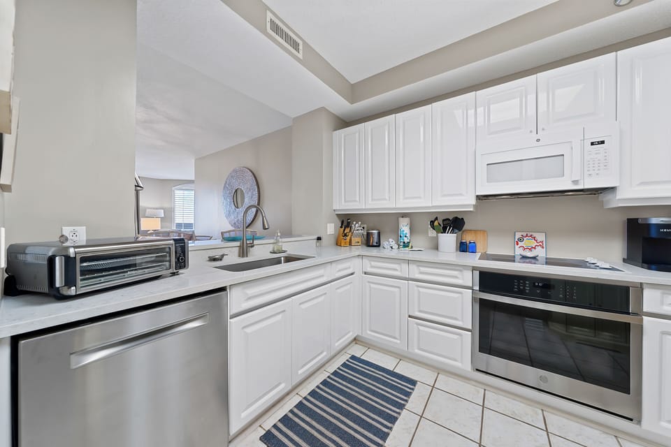 Signature Condo, 2 Bedrooms, Balcony, Beach View | Private kitchen | Coffee/tea maker, fridge, microwave, oven