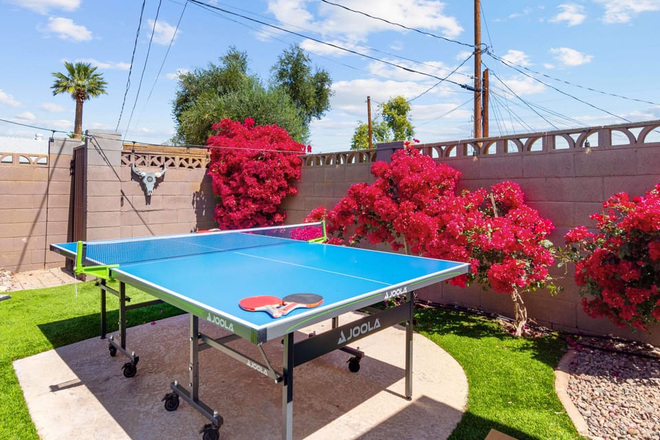 Enjoy a game of table tennis