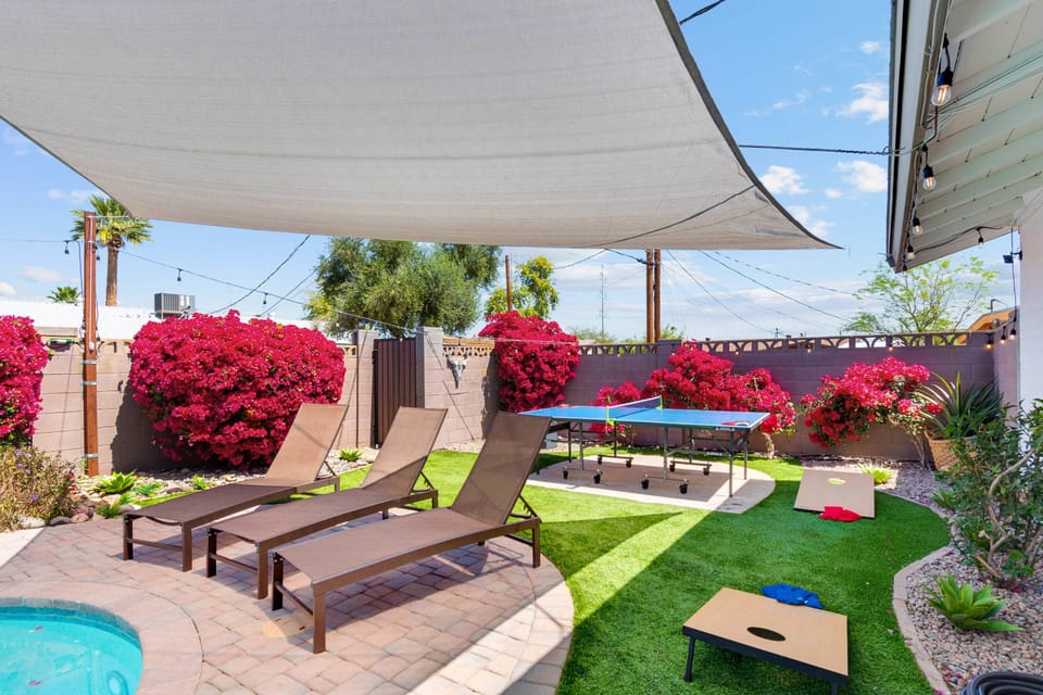You'll enjoy games in the backyard