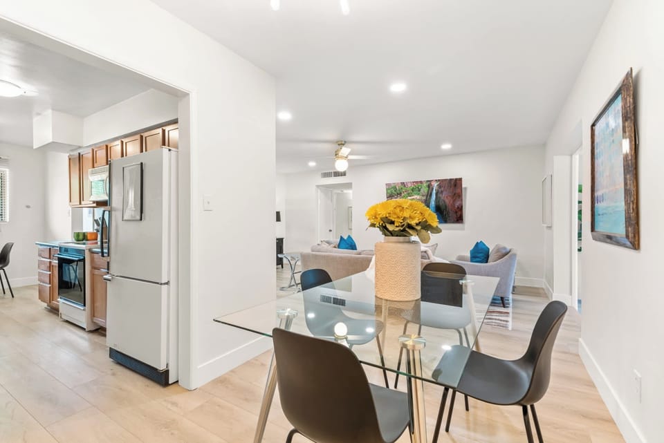 A relaxed dining area