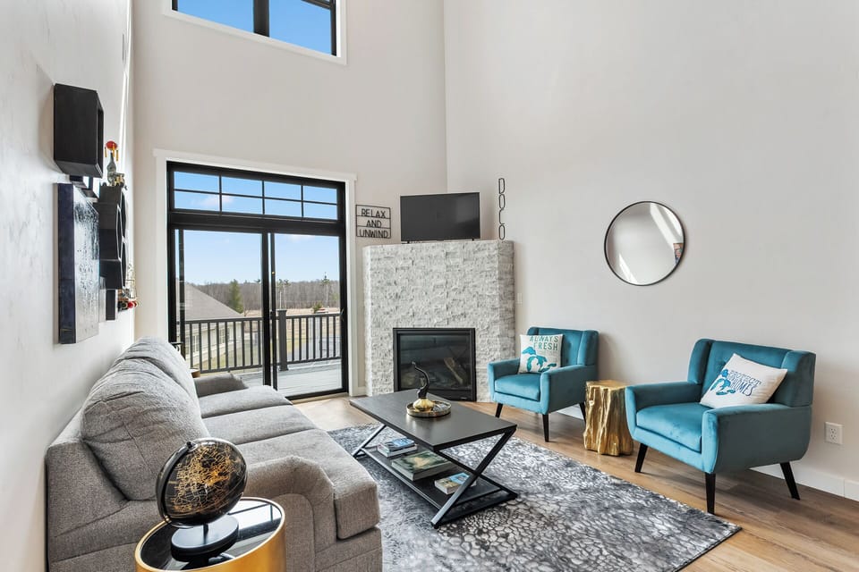 Gas Fireplace and Smart TV