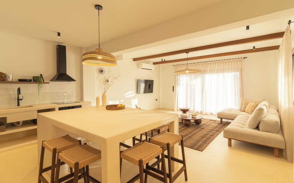 Villa, Sea View | Living area | Flat-screen TV