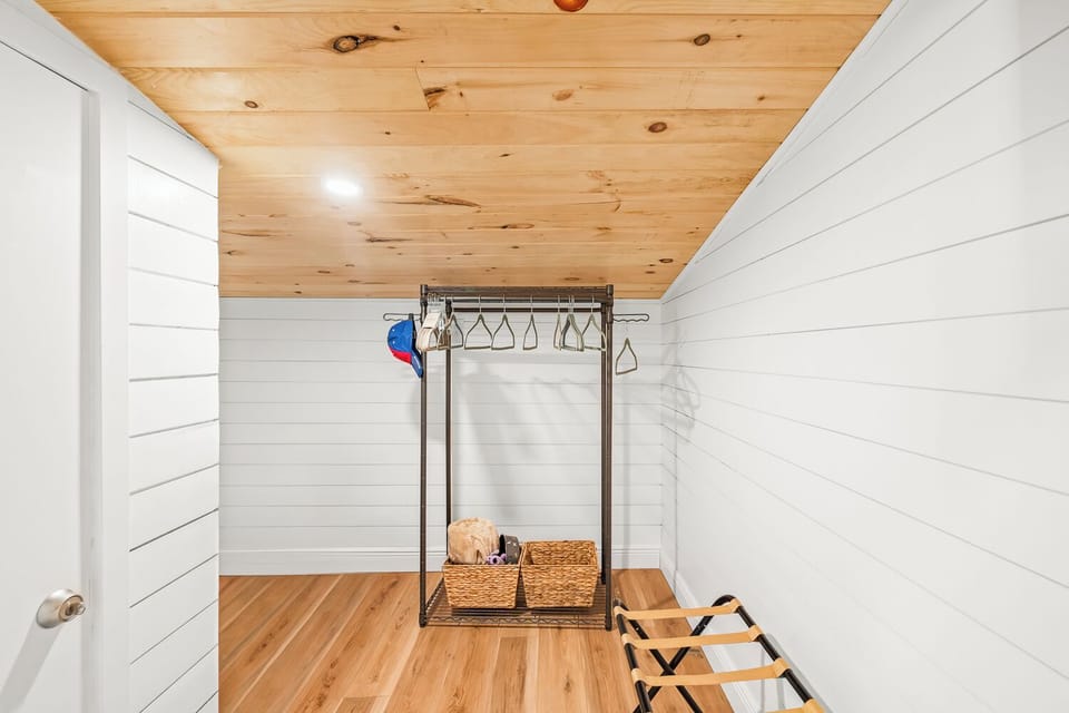 Walk-In Closet for luggage and belongings.