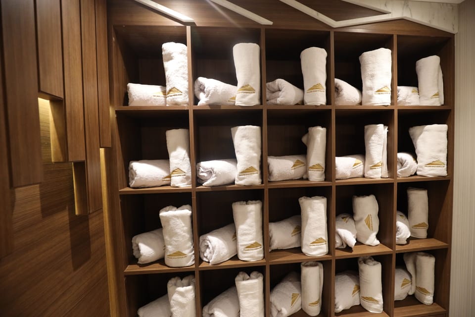 Sauna, steam room, mud baths, massages