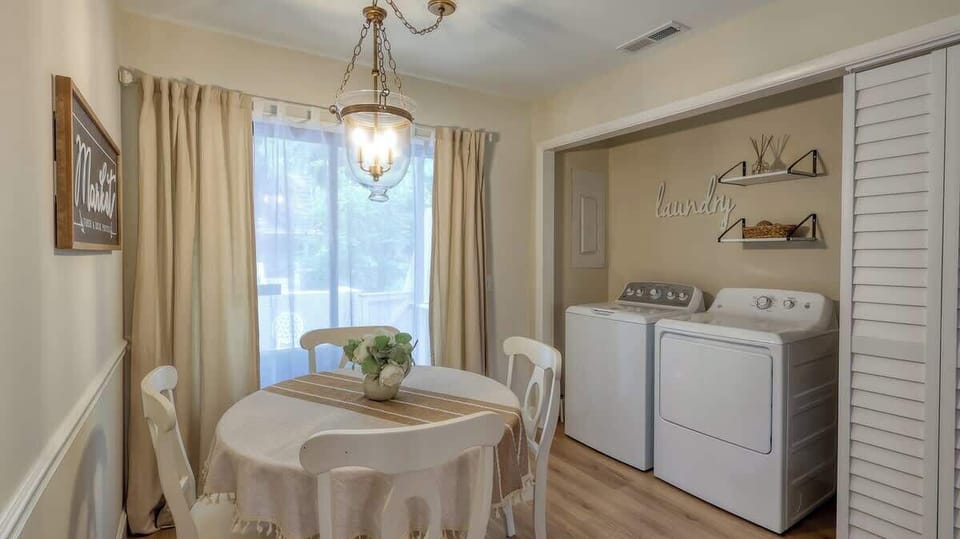 Breakfast Table and Laundry Closet