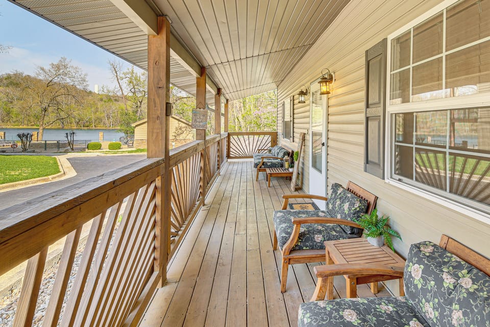 Furnished Porch w/ Lake View | 3-Level House | On-Site Pool Access