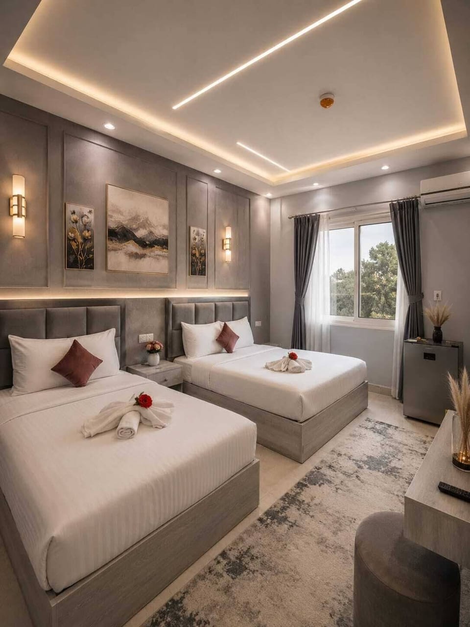 Deluxe Double or Twin Room, Balcony, River View | Egyptian cotton sheets, premium bedding, Select Comfort beds, minibar