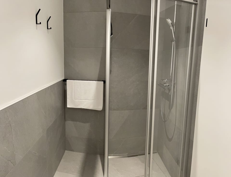 Modern hot shower to relax