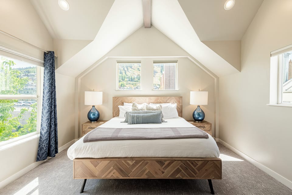 Primary Bedroom 1 - King with Vaulted Ceilings, Private Bathroom, & Sofa Sleeper