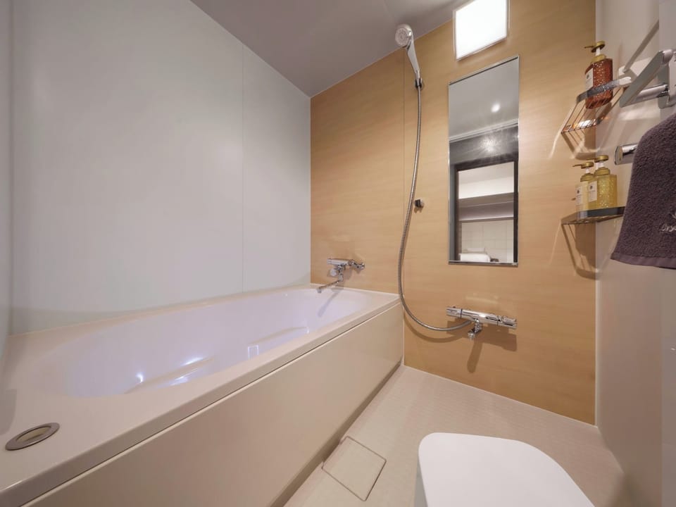Separate bathroom and toilet
