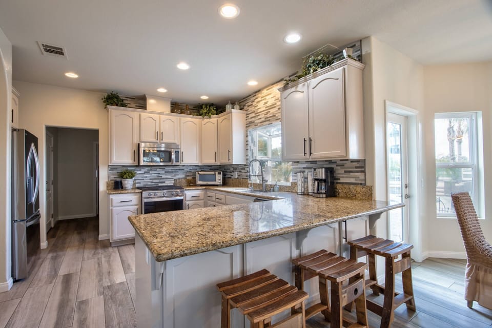 Aesthetic Kitchen with counter top at Casa Da Saudade