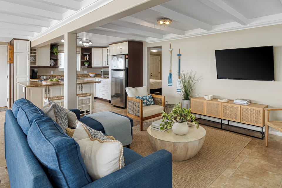 Relax in the open-concept living area.