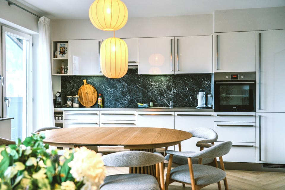 Dining and kitchen
