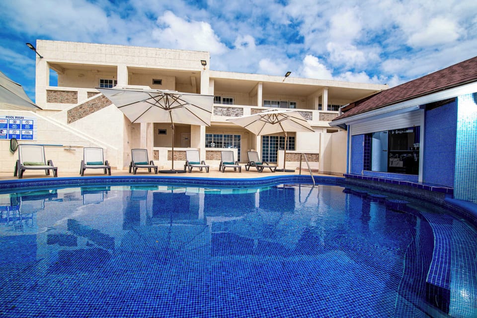 Take a refreshing dip in our shared pool.