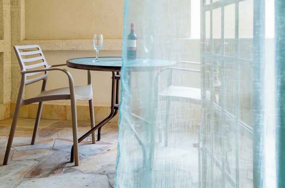 Enjoy your morning coffee on your private patio. 