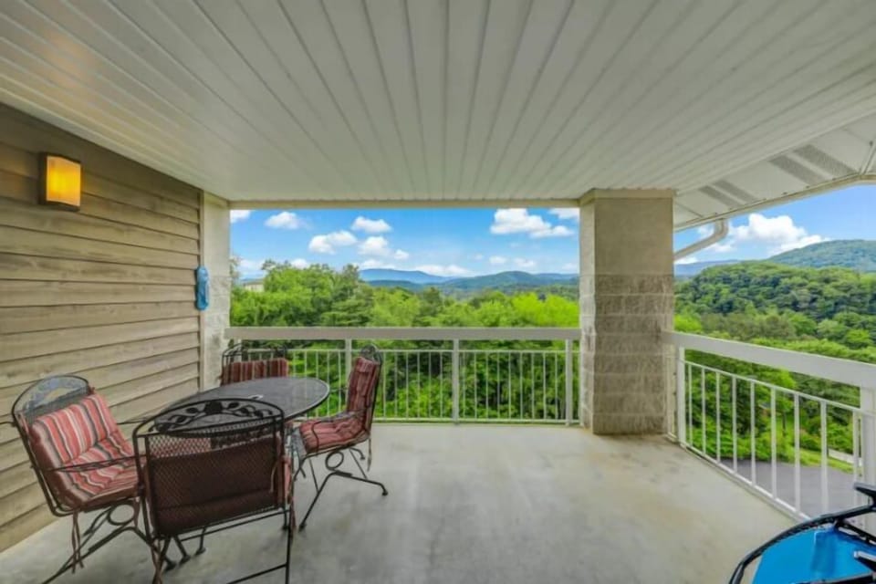 Private Balcony with Wooded And Mountain View from your Pigeon Forge Condo