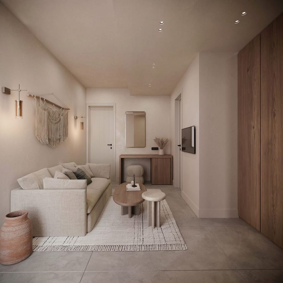Superior Studio Suite, Sea View | Hypo-allergenic bedding, minibar, in-room safe, iron/ironing board