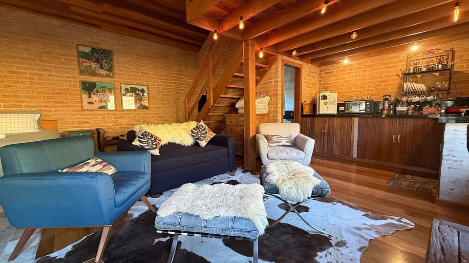 Cabin | Living area | Fireplace