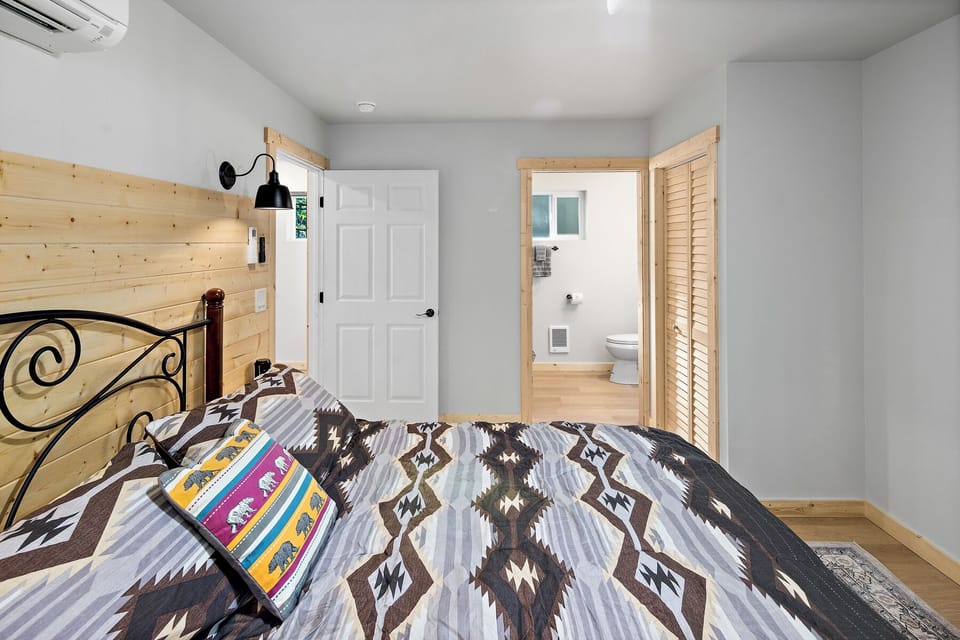 King bedroom on second floor with ensuite bathroom. 