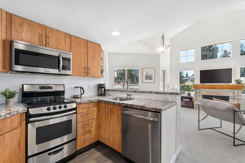Fully equipped kitchen with modern appliances and plenty of prep space