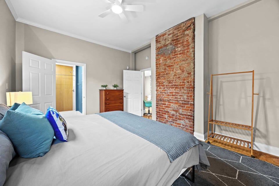 Bedroom:  Airy, inviting, and perfect for a restful night’s sleep.