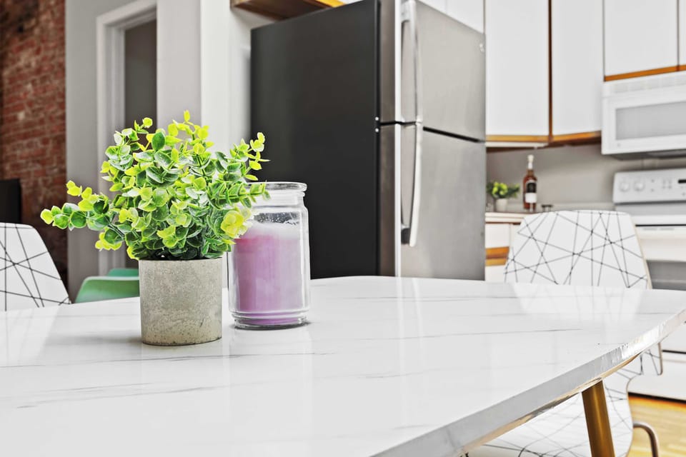 Kitchen:  Bright and functional space to whip up your favorite dishes.