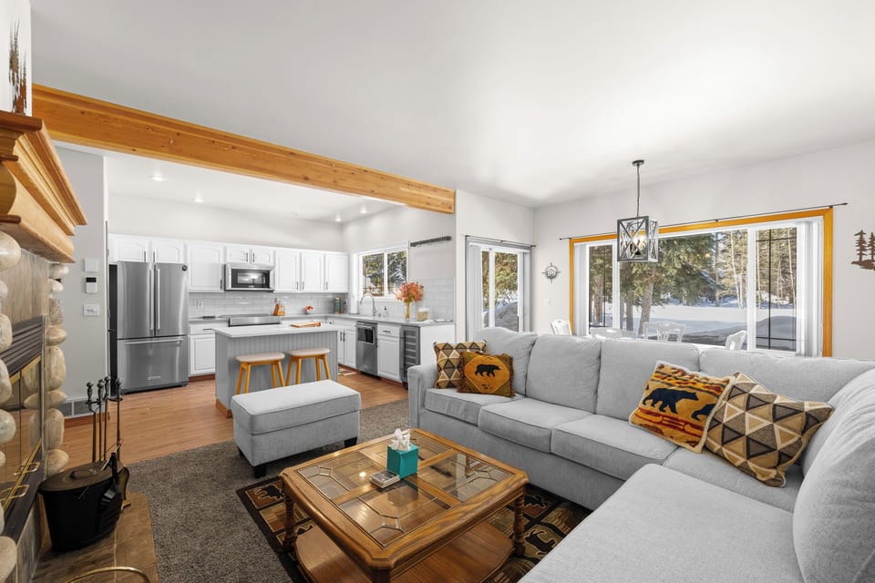 Living area with a queen sofa sleeper