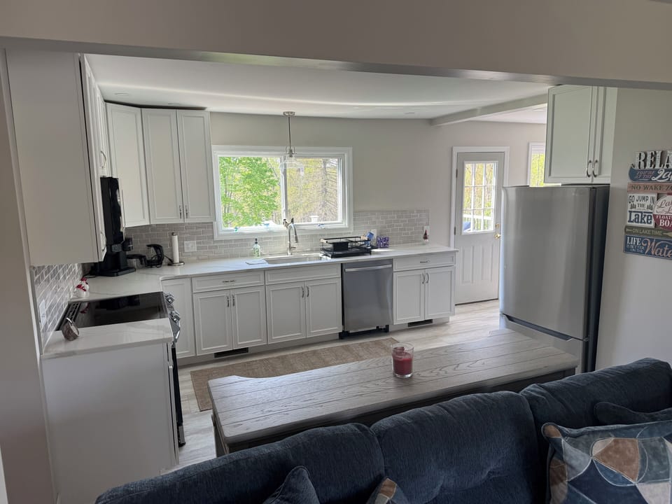 View of kitchen from living room
