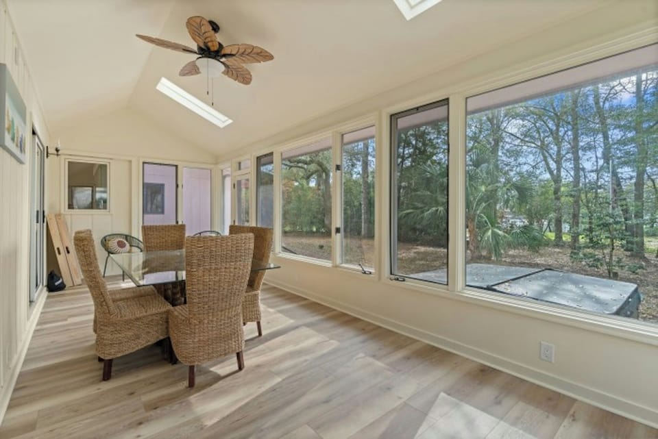 Play some cards or board games in the sunroom.