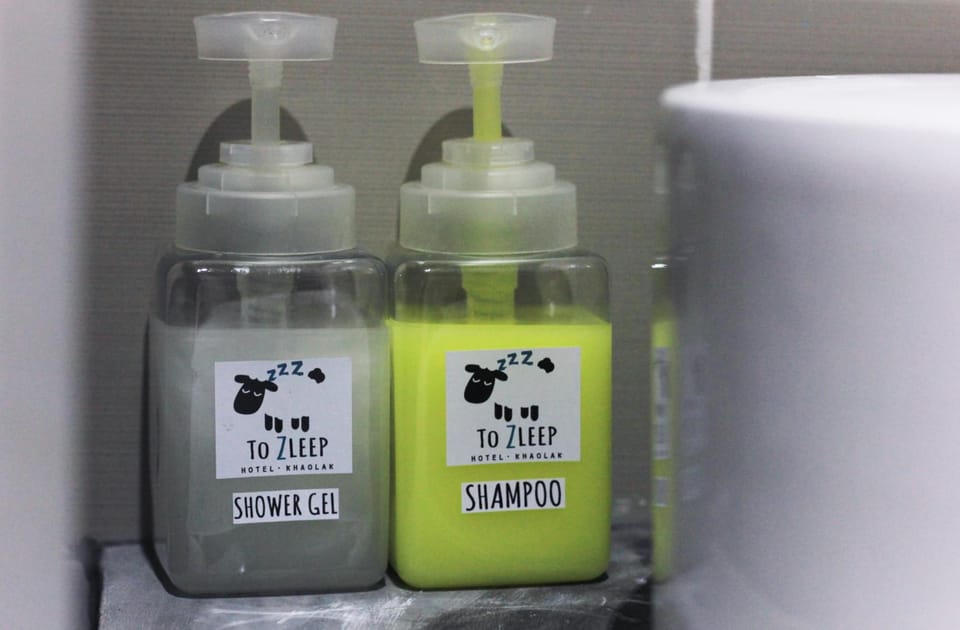 Shower, free toiletries, bidet, towels