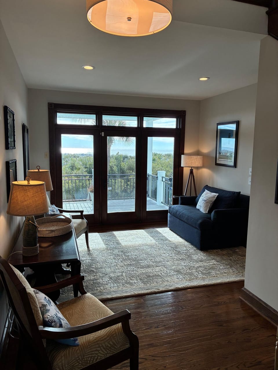 Entrance Foyer with reading chair which is also a pull out twin bed.